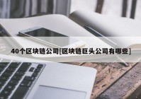 40个区块链公司[区块链巨头公司有哪些]